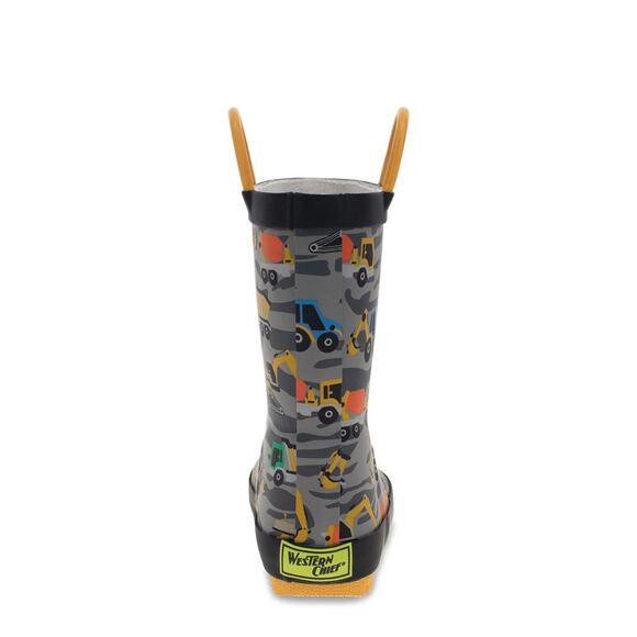 NWT Western Chief Kids Construction Trucks Rain Boot - Gray Toddler Boy Size 10 - Picture 6 of 8